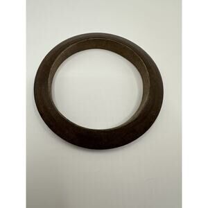 Vintage Brown Wood Bangle Bracelet Size 8